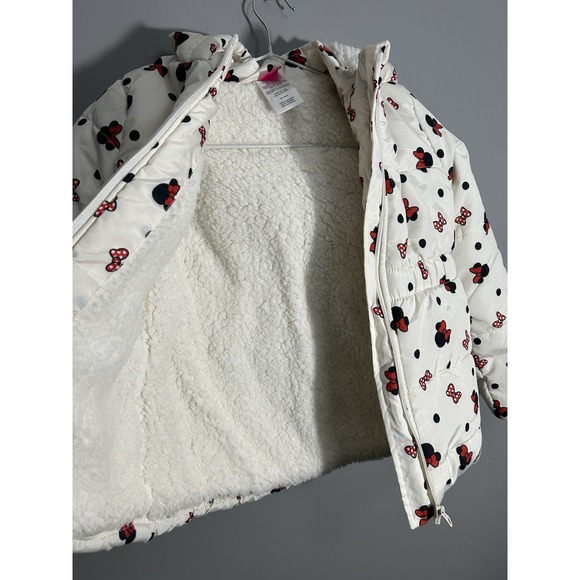 Disney Minnie Mouse  Winter Jacket Size 6 With Ears On Hood - Picture 3 of 8